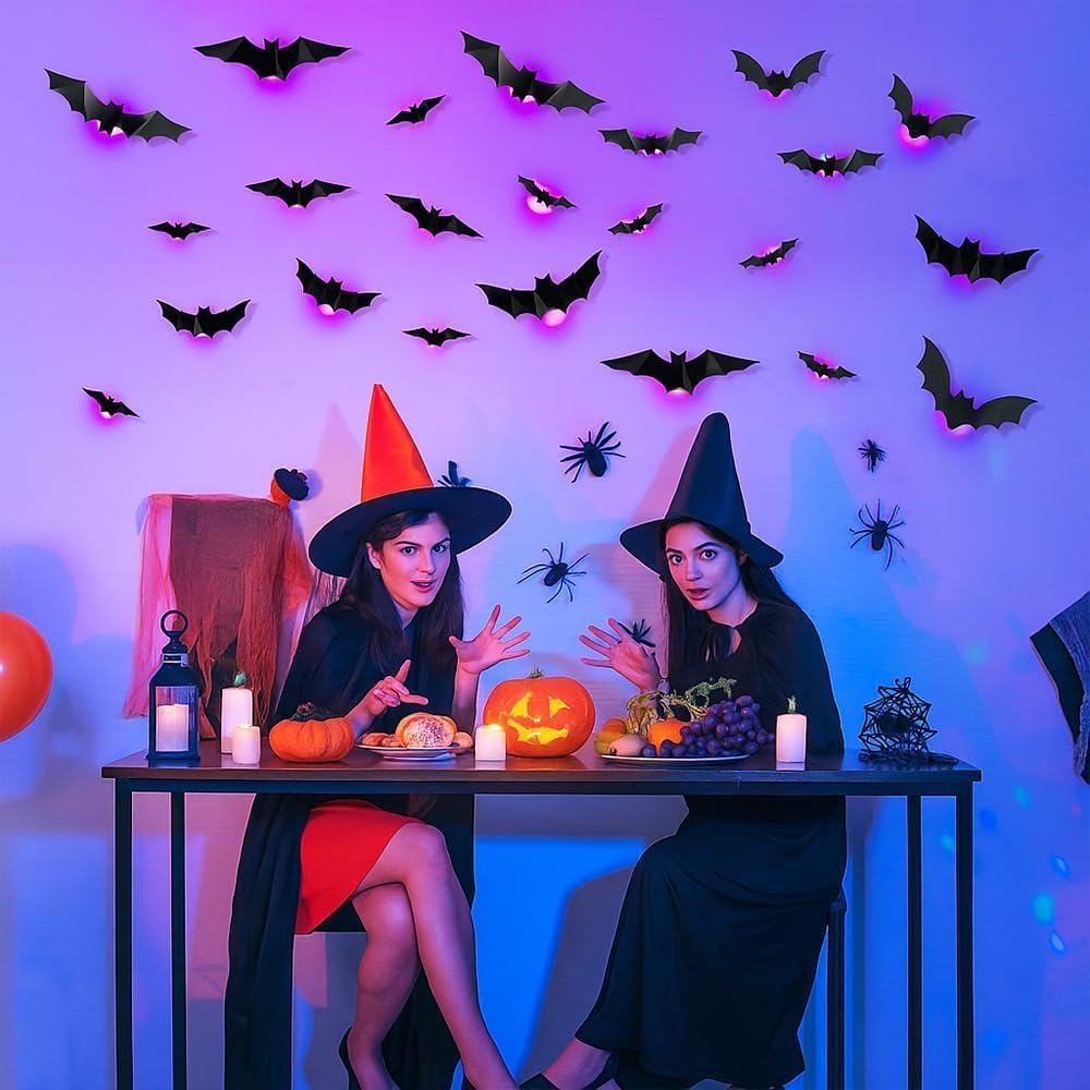 3D LED Halloween Bats