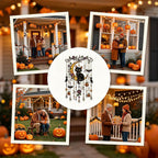 Halloween Black Cat Moon Wind Chime