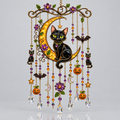 Halloween Black Cat Moon Wind Chime