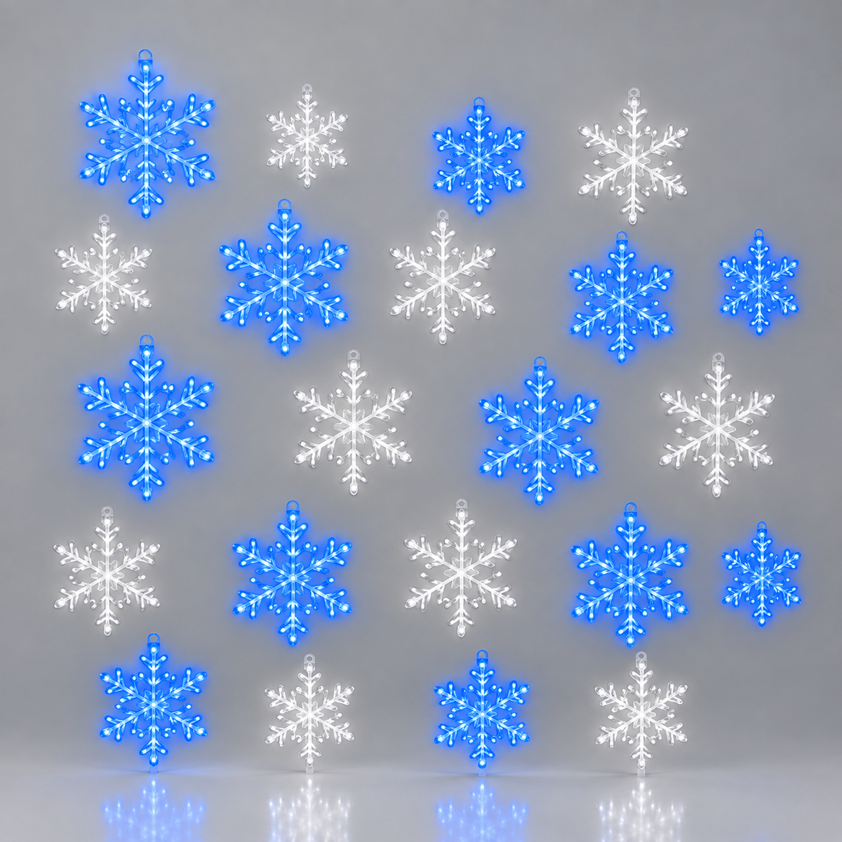 LED Snowflake Wall Set
