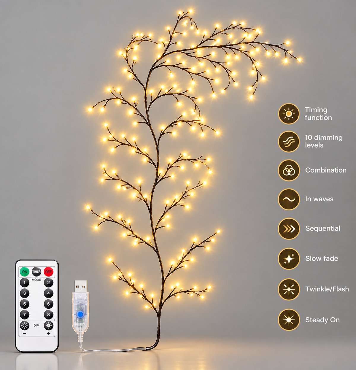 LED Willow Vine Light