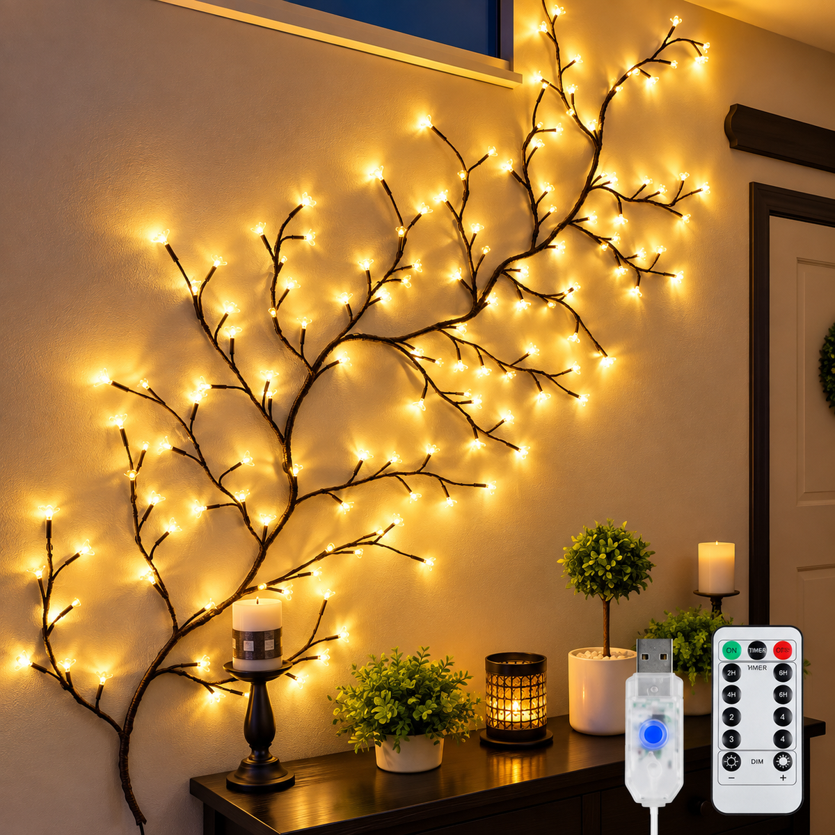 LED Willow Vine Light