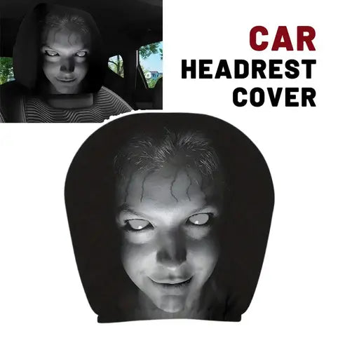 Horror Face Car Headrest Covers