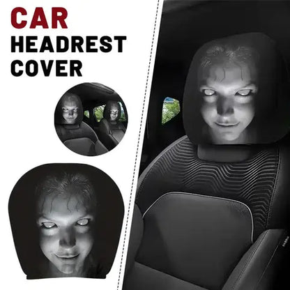 Horror Face Car Headrest Covers