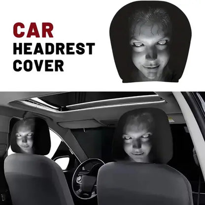 Horror Face Car Headrest Covers