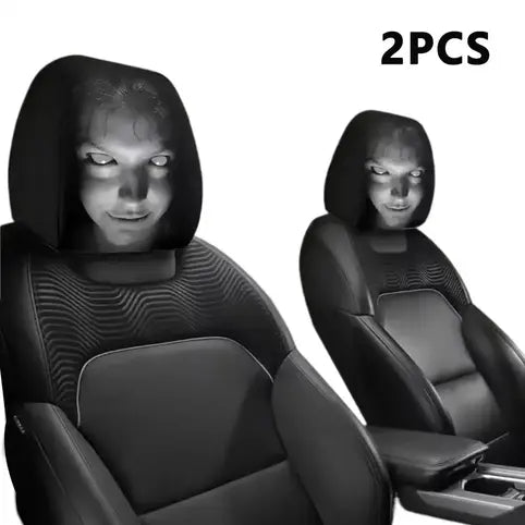 Horror Face Car Headrest Covers