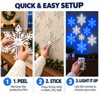 LED Snowflake Wall Set