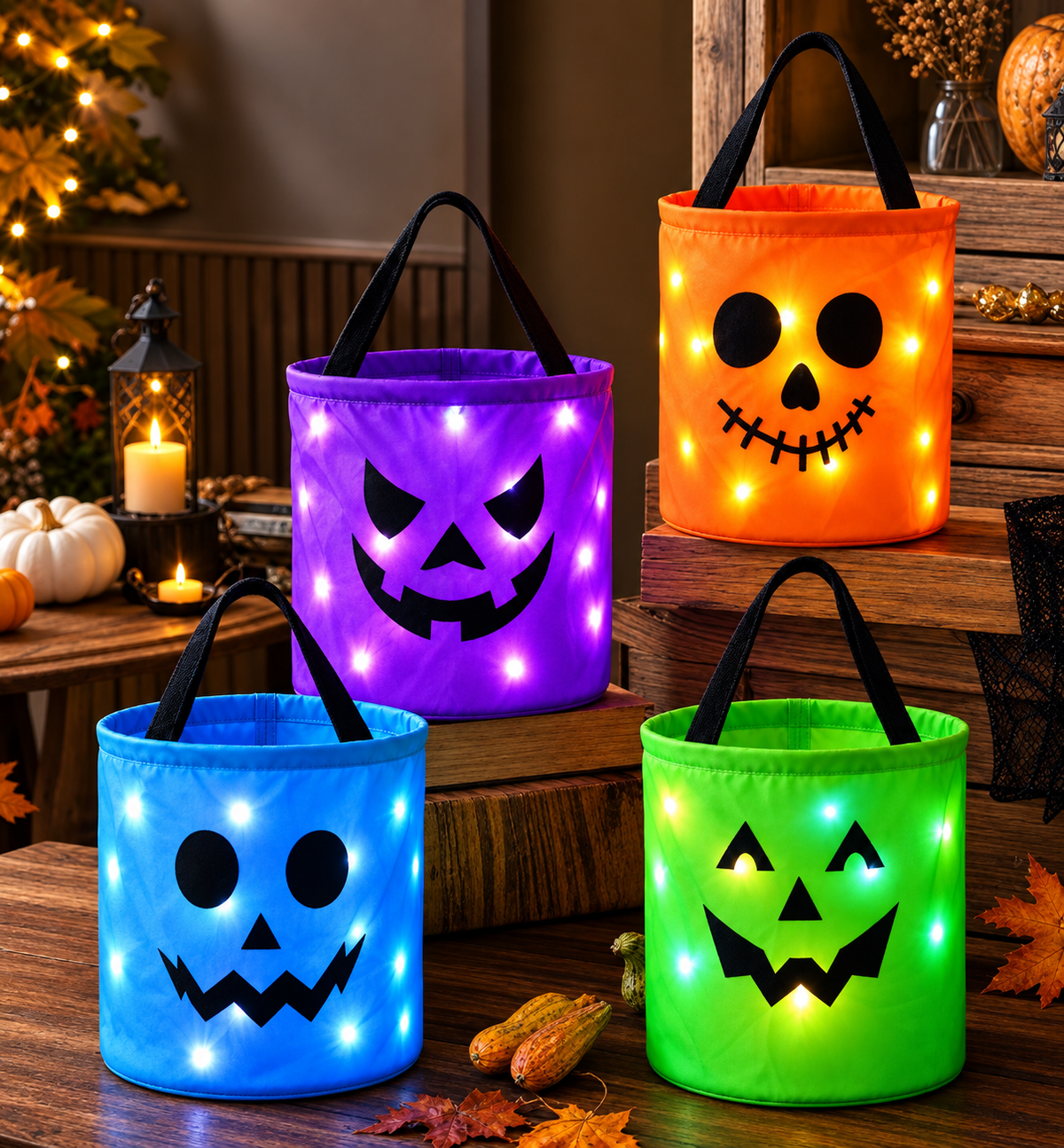 Halloween LED Light Up Candy Bags