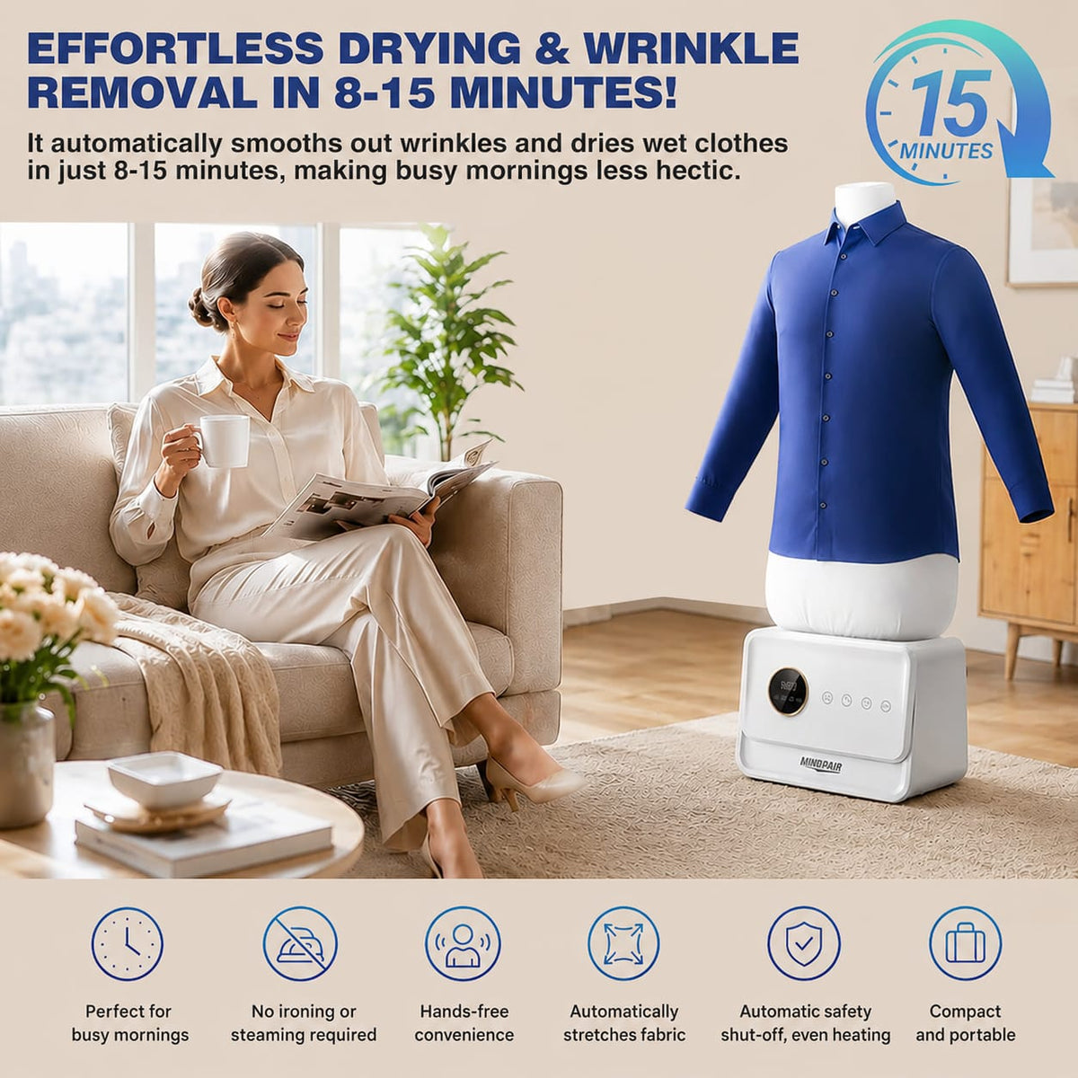 Automatic Ironing Machine & Hands-Free Wrinkle Remover