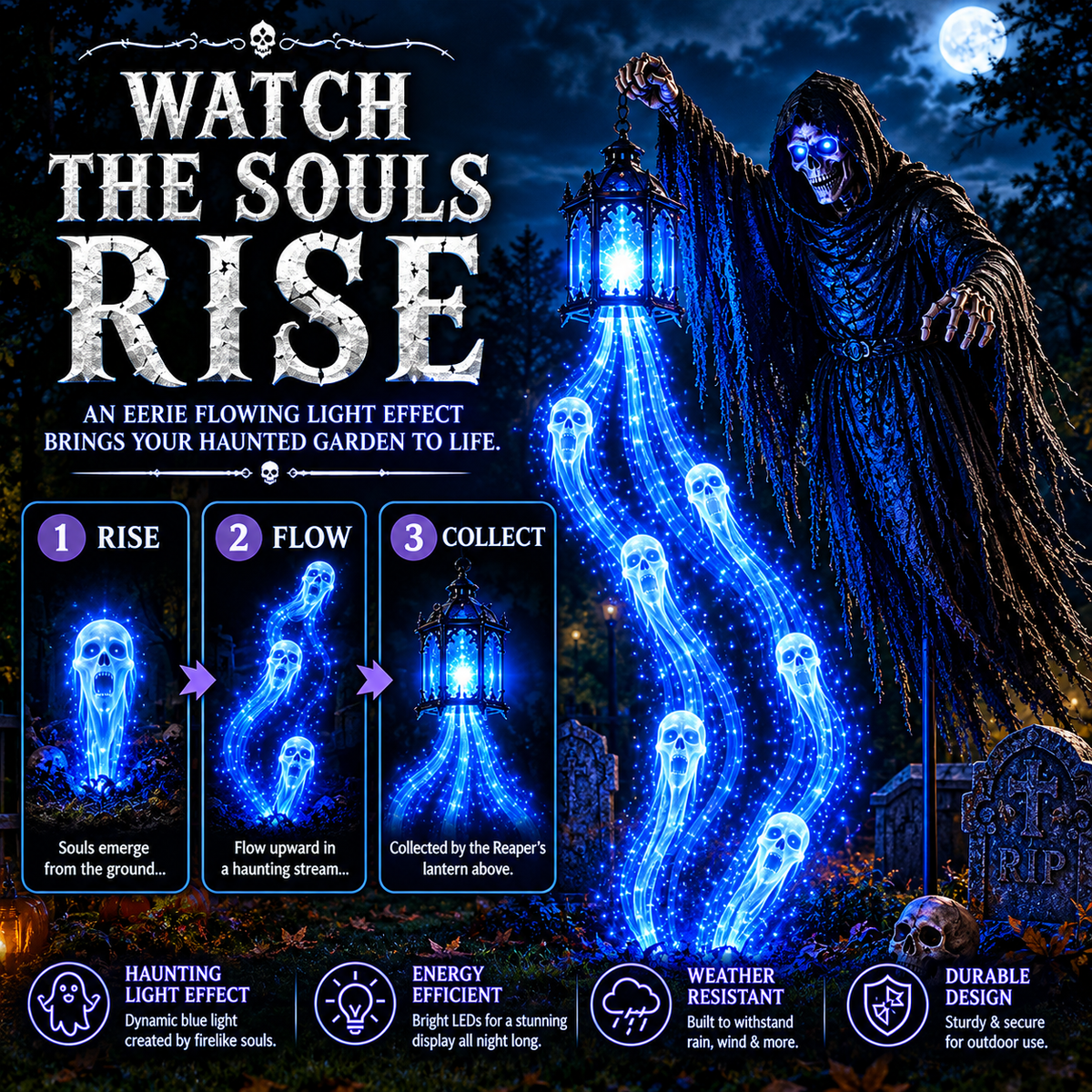Grim Reaper Soul Harvester Yard Light