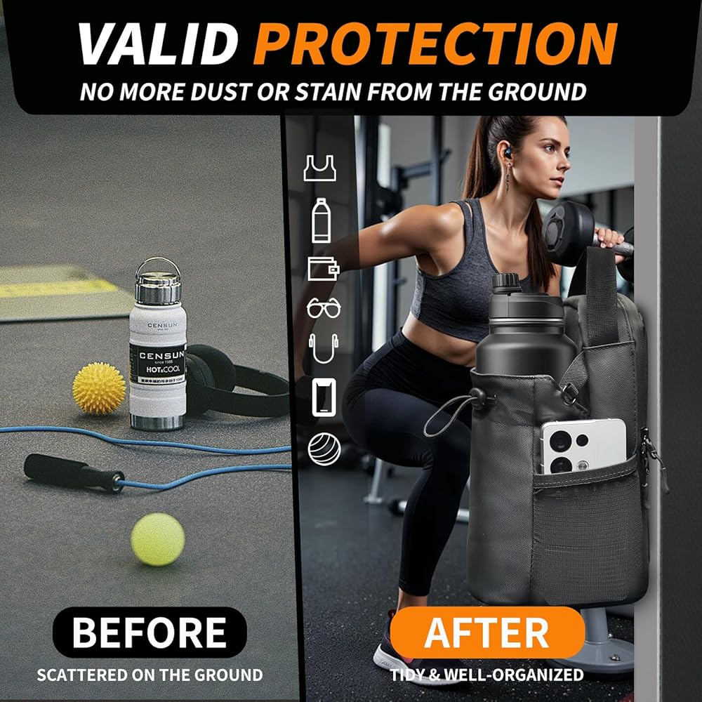 3-in-1 Magnetic Gym Bag: Water Bottle Holder & Phone Pocket