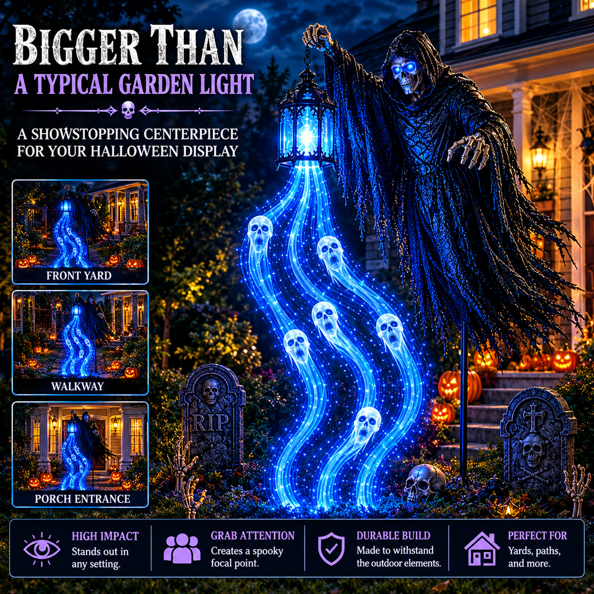 Grim Reaper Soul Harvester Yard Light
