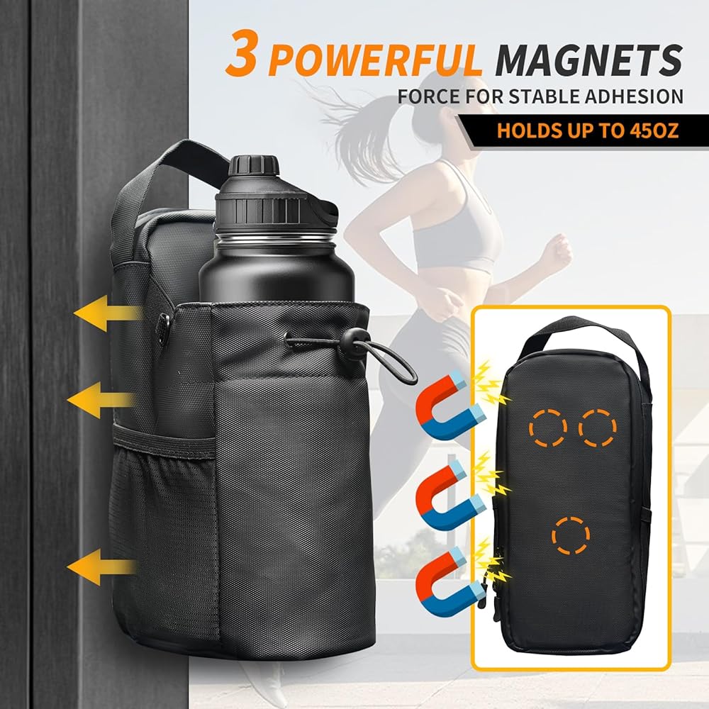 3-in-1 Magnetic Gym Bag: Water Bottle Holder & Phone Pocket