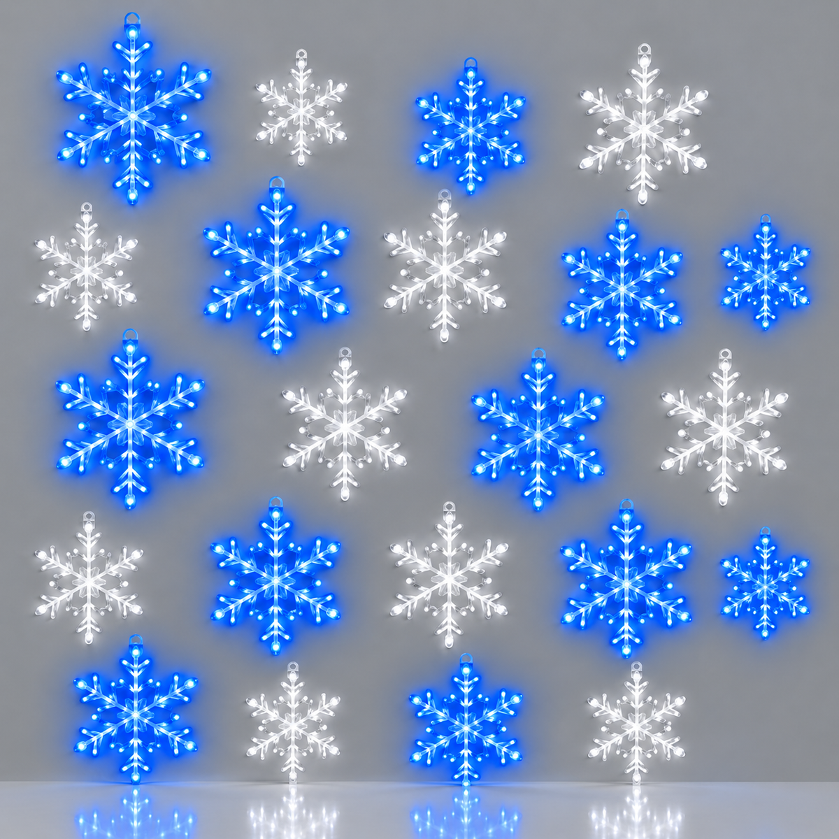 LED Snowflake Wall Set