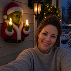 Grinch Middle Finger Christmas Light