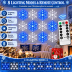 LED Snowflake Wall Set