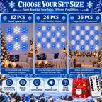LED Snowflake Wall Set